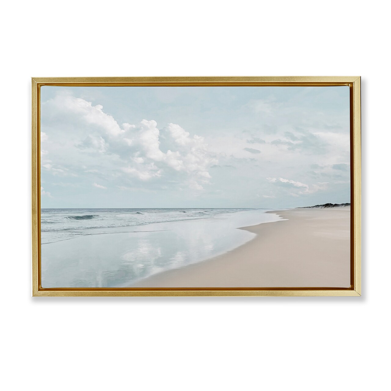 Stupell Industries Endless Beach View Framed Floater Canvas Wall Art Design by Natalie Carpentieri